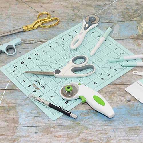 Westcott 9 X 12in Self-Healing Craft Cutting Mat with Grid for Sewing, Quilting, Card Making (00503) - size: 13"L x 10"W, style: Cutting Mat