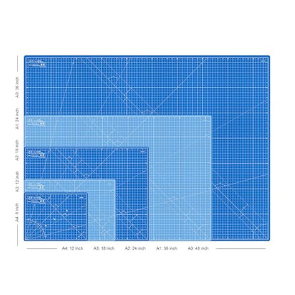 Elan Cutting Mat A3 Blue, Self Healing Cutting Mat 12x18 Inch, 5-Ply Craft Board Blue, Hobby Board for Crafts 12x18 Inch - style: 18 x 12"