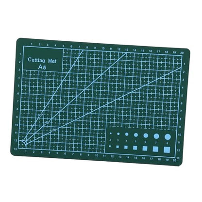 SUNGOOYUE Cutting Mat A5 PVC Self Healing Cutting Board 21 X 15cm Grid Surface Table Protection for Craft Sewing Drawing and Hobby Users Easy to Use for Home Office (Green) - color: Green