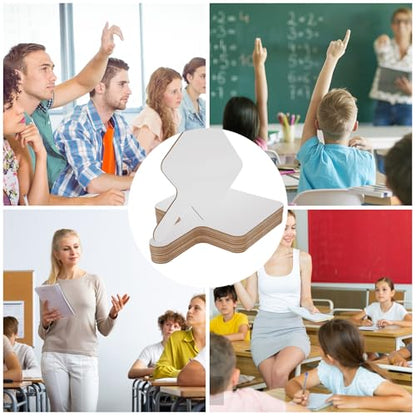 Acrux7 25 Pack Dry Erase Paddles 9"x6.9" Handheld Whiteboard Paddles, Double Sided White Board Paddles, Small Dry Erase Answer Paddles for Classroom, Auction, Office, Meeting, Party