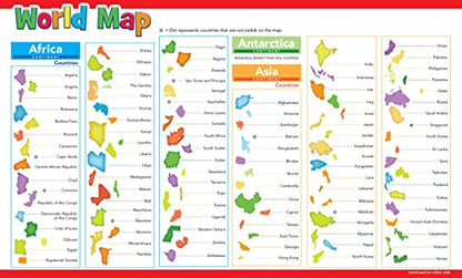 MasterPieces 60 Piece Educational Jigsaw Puzzle for Kids - World Map - 16.5"x12.75"