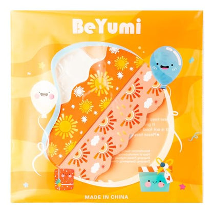 BeYumi 96Pcs Boho Sun Themed Bulletin Board Borders Boho Hippie Sunshine Scalloped Border Trim Decoration Set Rainbow Sun Holiday Back to School Classroom Office Party Chalkboard Blackboard Decor - style: Boho Sun