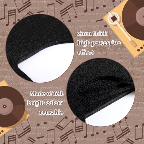 Boao 12 Pcs Large Music Notes Felt Mats 16x10 Inch - Black Musical Notes Cutouts Art Party Supplies Prop for Craft Wall Decal Birthday Baby Shower Decorations - style: Note