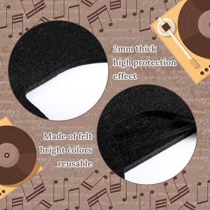 Boao 12 Pcs Large Music Notes Felt Mats 16x10 Inch - Black Musical Notes Cutouts Art Party Supplies Prop for Craft Wall Decal Birthday Baby Shower Decorations - style: Note