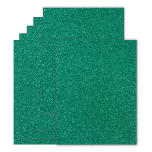 20 Sheets Green Glitter Cardstock 8.5 x 11 Inches, Heavyweight 250gsm Premium Sparkling Card Stock Paper for Card Making DIY Craft Party Decoration School Student Supplies (Green) - color: Green