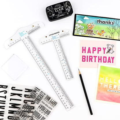 12" Clear Acrylic T-Square Ruler for Easy Reference While Crafting T-Square Ruler Hand Tool in Both Inches Metric Measurements Transparent Graduated T-Ruler Inch Metric T-Square Measuring Scale Ruler - color: 1PCS 12" T-Ruler