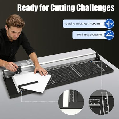 36 Inch Rotary Trimmer Paper Cutter,Rotary Paper Cutter Paper Trimmer for Crafting & Scrapbooking Supplies for A4 Cardstock Photo Label with Precise Positioning - color: 36 Inches