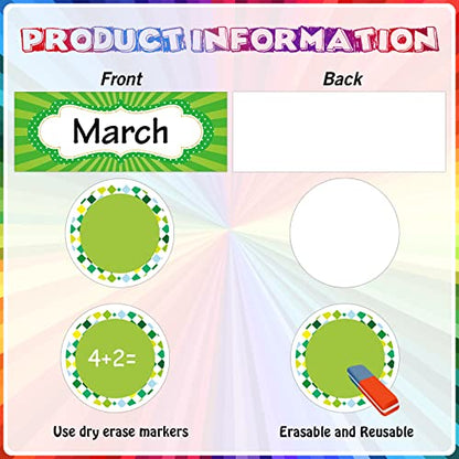 Zonon 48 Pcs Months of The Year Bulletin Board Set 12 Classroom Holiday Monthly Headliners with 36 Confetti Cutouts Seasonal Monthly Bulletin Board Borders Decoration for Classroom(Simple Style) - style: Simple Style