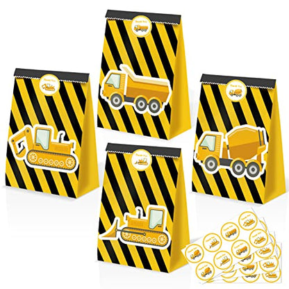 24pcs Construction Party Bags Construction Party Favors Truck Themed Birthday Party Supplies Boys Construction Birthday Party Supplies Construction Theme Birthday Party Supplies - style: truck01