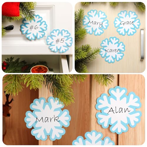 Geyee 100 Pcs Snowflake Cutouts Bulk Winter Bulletin Board Cutouts Decorations Paper Snowflakes DIY Snowflake Accents for Kids Classroom Party Supply(3.5 Inch) - size: 3.5 Inch