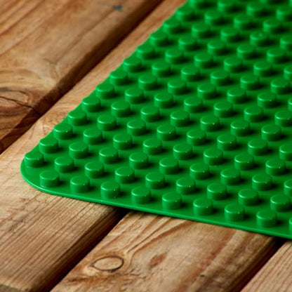 Apostrophe Games Building Block Base Plate for Large Blocks 15" x 10" (1x Green) Compatible with Major Brands, STEM Learning - style: 1 x green
