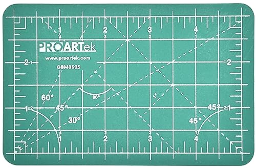 Proartek PK00004 Model GBM0305 Series 3.5" x 5.5" Professional Cutting Mat; Double-Sided Green/Black; Self-Healing; For Graphic Arts, Hobbies, Sewing, Scrapbooking, and other Cutting Projects - size: 5.5"L x 3.5"W