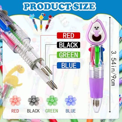 60Pcs Mini Multicolor Pens in One 4-in-1, Cute Pens Bulk for Party Favors, Back To School Gifts Delightful Ballpoint Pen Classroom Prizes - style: 60pcs-2