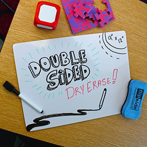 Flipside Products 9" x 12" Two-Sided Dry Erase White Boards, Classroom Pack, Double Sided Lapboard for Class, Reusable for Group Participation - 24 Pack - size: 12"W x 9"H, style: 24 Pack
