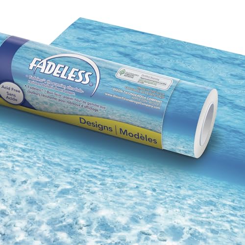 Fadeless Bulletin Board Paper, Fade-Resistant Paper for Classroom Decor, 48” x 50’, Under the Sea, 1 Roll - color: Under the Sea, size: 48 in X 50 ft