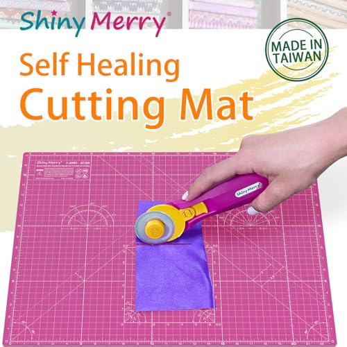 Self Healing Cutting Mat A3 12"x18" – Double Sided 5-Ply Craft Mat for Sewing, Quilting, Fabric, Scrapbooking – Pink/Purple - color: Pink, size: A3 (12" x 18")