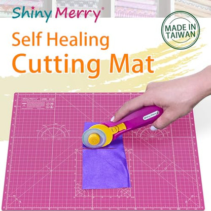 Self Healing Cutting Mat A3 12"x18" – Double Sided 5-Ply Craft Mat for Sewing, Quilting, Fabric, Scrapbooking – Pink/Purple - color: Pink, size: A3 (12" x 18")