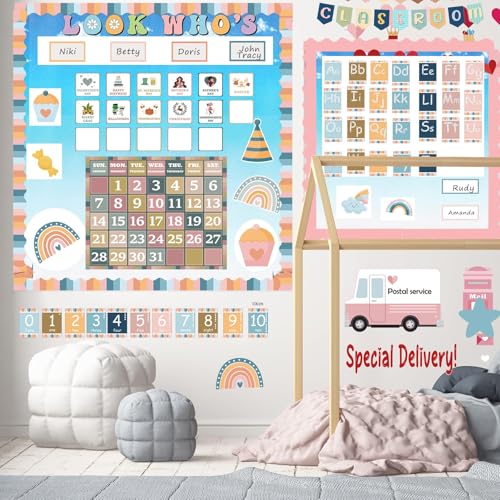 Blue Sky Cloud Bulletin Board Paper Roll,14.8FTx47IN Large Reusable Waterproof Erasable Classroom Wall Background Backdrop, Fade-Resistant Fabric Wrapping Paper School Decors Teacher Supplies - color: Sky Blue