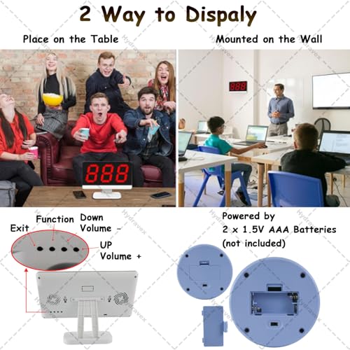 Game Answer Buzzer, Wireless Quiz Game Buzzer Set, 1 Host Monitor + Buzzers Buttons, 3 Answering Modes & 4 States, for Game Show, Family Classroom (8Buttons) - size: 8Buttons