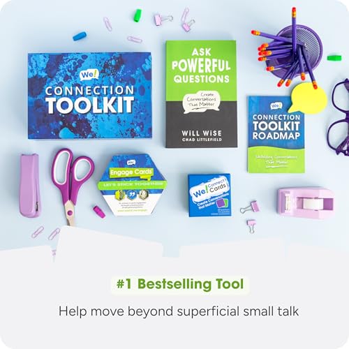 We! Connection Toolkit - Conversation Cards, Group Cohesion Deck, Icebreaker Book & Team Building Games/Activities for Work, Class & Events – Group Engagement Kit for Meaningful Connections - color: Connection Toolkit