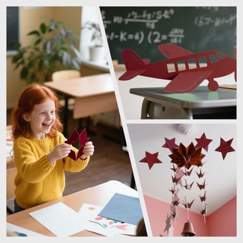 50 Sheets Burgundy Paper, 120gsm/32lb Cover Cardstock Construction Blank Paper for DIY Crafts Cards Making(5 x 7 Inch) - color: Burgundy, size: 5 x 7 Inch