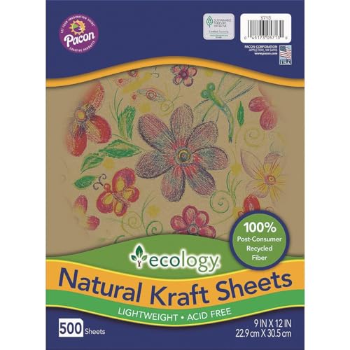 Ecology Natural Kraft Sheets Craft Paper, 500 per Ream