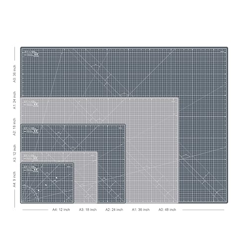 Elan Cutting Mat A3 Gray, Self Healing Cutting Mat 12x18 Inch, 5-Ply Craft Board Gray, Hobby Board for Crafts 12x18 Inch - style: 18 x 12"