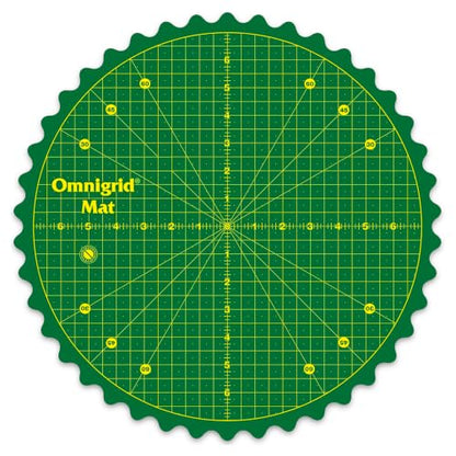 Omnigrid 360 Rotating Self-Healing Cutting Mat, 14 Inch Precision Fabric Cutting Mat with Durable Surface for Quilting, Sewing & Crafts - style: 14"