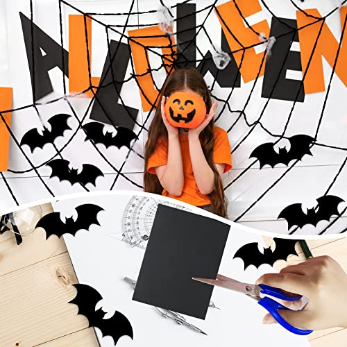 24 Sheets Black Cardstock 8.5 x 11 Black Paper, Goefun 80lb Card Stock Printer Paper for Halloween, Invitations, Scrapbooking, Crafts, DIY Cards - color: black