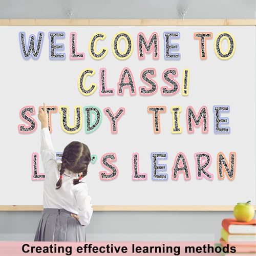 150 PCS Large 6" Bulletin Board Letters Set, Composition Pastel Classroom Alphabet Cutout Letter for Bulletin Board Display Home School, A Great Helper to Inspire Students' Learning Interest - style: Composition