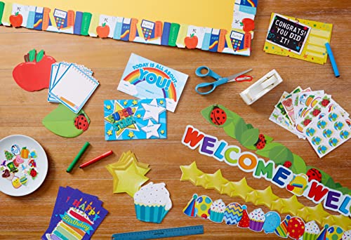 Eureka Apple Paper Cut-Out Classroom Decorations for Teachers, 36 Pieces - style: Apple