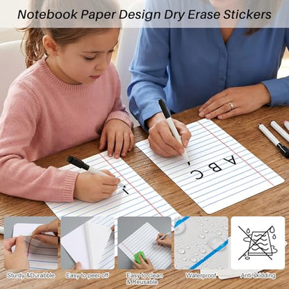 Lincia 12 Pcs Large 12'' Dry Erase Dots for Classroom Table Removable Dry Erase Circles Table Dots for Wall Decals, Whiteboards, Desks, Wall Decals Student, Teacher School Supplies - color: Simple