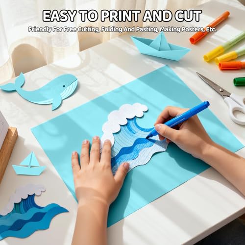 Cardstock 8.5 X 11, 40 Sheets Light Blue Card Stock, 65lb/ 180gsm Copy Paper, Cardstock Printer Paper for Art, Drawing, Invitations, DIY Cards, Craft, Construction, School & Office Supplie - color: Light Blue, size: 40Sheets