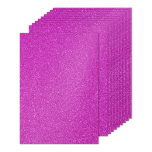 PATIKIL 10 Sheets Purple Glitter Cardstock Paper, A4 250gsm Rectangle Premium Sparkly Paper Craft Cardstock Paper for Scrapbook Card Making DIY Art Projects Wedding Party - color: Purple, size: A4