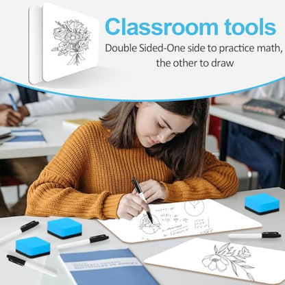 Dry Erase LapBoards, PANDRI 36 Pack Double Sided 12.5 x 9 Inch Whiteboards with 36 Erasers, Dry Erase Boards for Office Students Classroom Teacher Supplies - size: 36 PACK