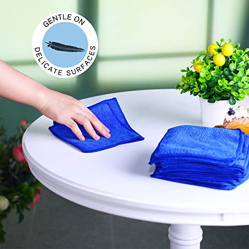 Tanlade Cleaning Cloth Dry Erase Cloth Cleaning Rags Reasonable Kitchen Towels Microfiber Towels Cars Wash(6 x 6 Inch,Blue,30 Pcs) - color: Blue, size: 6 x 6 Inch
