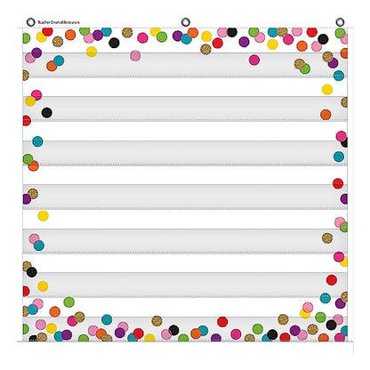 Teacher Created Resources Confetti 7 Pocket Chart (28" x 28") (TCR20327)
