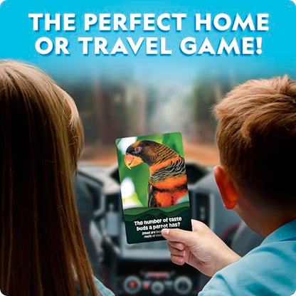 National Geographic Anyone's Guess Rainforest Animals Trivia Cards - Kids Trivia Card Game with 55 Jumbo Cards, Animal Games, Trivia Game - style: Rainforest Animal Trivia