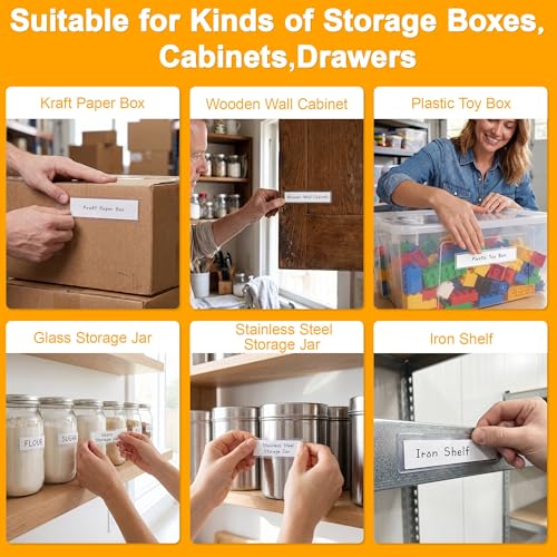 40 PCS Index Card Pockets, Self Adhesive Card Pockets with Top Open, Clear Label Pockets for Storage Bins, Plastic Labels Holders for Organizing, Loading, Drawer,Library Card, Totes, Shelves (1“X4) - size: 1“X4"