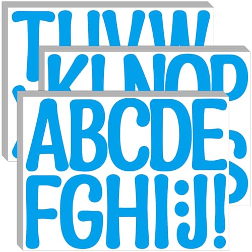 Bemeol 30 Sheets Large Letter Stickers 4 Inch Alphabet Letter Stickers Self Adhesive Sticker Letters for Bulletin Boards Classroom Home Decor(Blue) - color: Blue 01