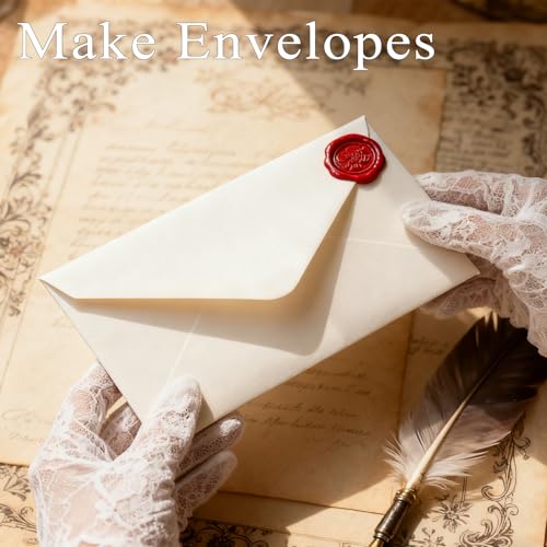 100 Sheets 92lb Cream Cardstock, 8.5" x 11", Thick Off-White Paper Envelopes Making Blank Invitation Paper Greeting Cards DIY Craft Card Making, 92LB Cover 250 GSM - color: Cream, size: 92lb-100sheets