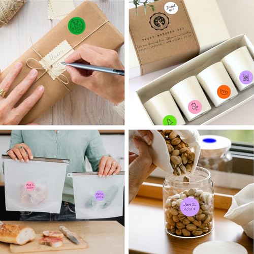 1 Inch Round Thermal Sticker Labels,Color Dot Stickers,Label Stickers,Waterproof,Oil Proof,for Thermal Printers,DIY,Office,Retail,Home and Warehouse Organization(Light Purple,1000 Pcs) - color: Light Purple