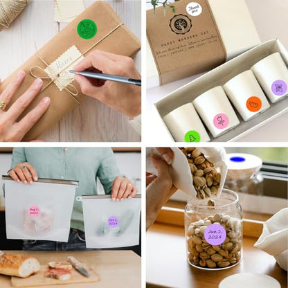 1 Inch Round Thermal Sticker Labels,Color Dot Stickers,Label Stickers,Waterproof,Oil Proof,for Thermal Printers,DIY,Office,Retail,Home and Warehouse Organization(Light Purple,1000 Pcs) - color: Light Purple
