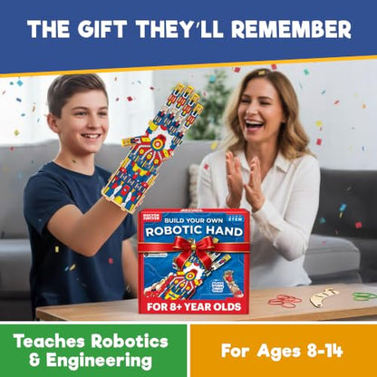 Doctor Jupiter Robotic Hand STEM Toy for Ages 8-13 | Birthday Gifts for Boys & Girls 8,9,10,11,12,13,14 Year Old | Cyborg Hand, Engineering Kit | Learning & Educational Toys - style: Robotic Hand: 8+