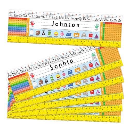 JUESMOS 36PCS Desk Name Tags for Classroom - Waterproof Multipurpose Manuscript Name Plates - Student Name Tags for Desks Kindergarten Preschool 1st 2nd 3rd Grade Back to School Supplies - color: A-multicolored
