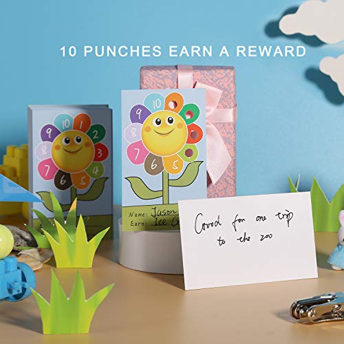 ONEDONE Punch Cards 400 Pack Behavior Incentive Awards for Kids Students Teachers Home Classroom School Business