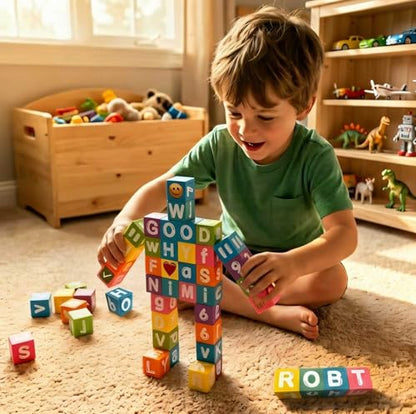 Magnetic Letters Blocks Alphabet & Numbers Blocks ABC Learning Toys for Kids Preschool Educational Kit Alphabet Magnets Birthday Gifts for Boys Girls 3+
