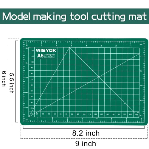 WISYOK 6" x 8" A5 Craft Mat, Small Rotary Cutting Mat for Sewing, Fabric, Ideal for DIY Crafts