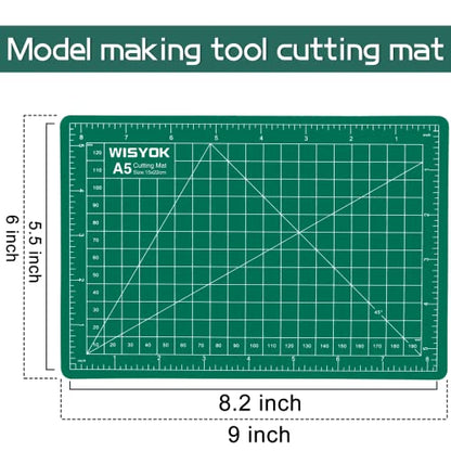 WISYOK 6" x 8" A5 Craft Mat, Small Rotary Cutting Mat for Sewing, Fabric, Ideal for DIY Crafts