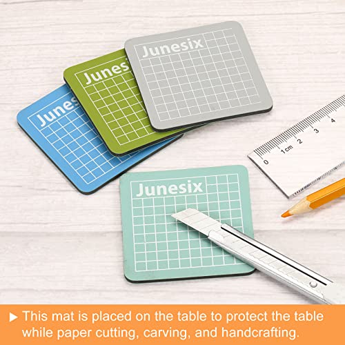 MECCANIXITY 2.4" x 2.4" Cutting Mats Rotary Fabric Mat Self Recover Sewing Mat Double Sided Mini for Hobbyist DIY Craft Creative Design, Mint Green - color: Mint Green